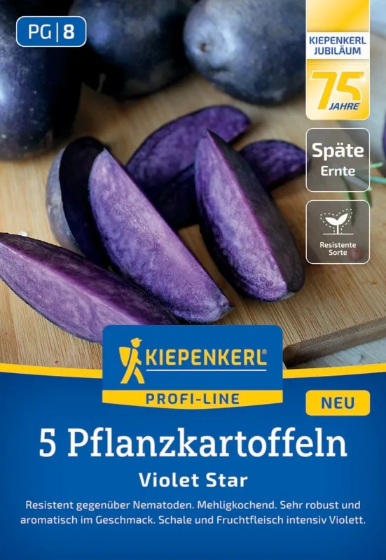 KIEPENKERL PROFI LINE Pflanzkartoffel 'Violet Star', mehligkochend, 5 Stück - Gallerie Bild 1